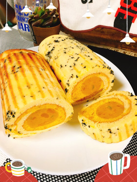 ハロウィン☆パンプキンロールケーキ